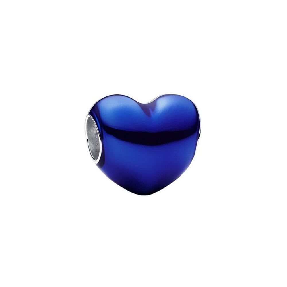 Pandora Moments Silver Metallic Blue Heart Charm